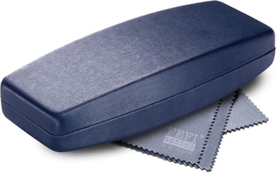 Brillen Etui - Hardcase Bescherming - Veilig Opbergen - Met Poetsdoek - 16.5 x 6.3 cm