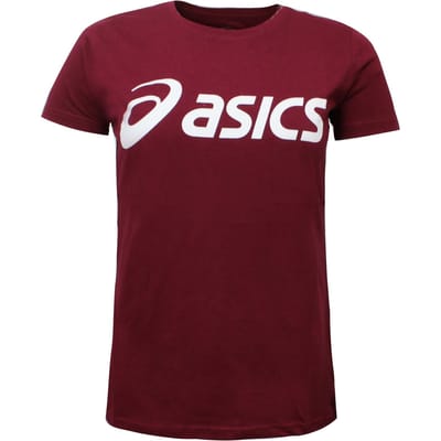 Asics Logo Dames Bordeaux T-Shirt