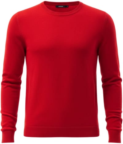 OMBRE Trui - Regular Fit - Viscose - Lange Mouw Rood M