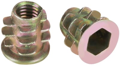 Cosensi- Inschroefmoeren Zinklegering 50 Stuks - M5x10mm - Zeskantmoeren - Schroefdraad Insert - Roestvrij - Duurzaam - Meubelmoeren