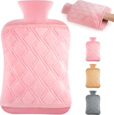 Hot Water Bottle Hot Water Bag met Soft Cover Grote Capaciteit voor Hand Voeten Warm