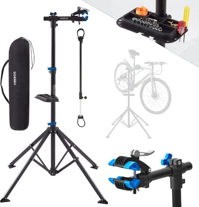 AREBOS Fiets montagestandaard, met draagtas, 360° draaibaar, draagvermogen 30 kg