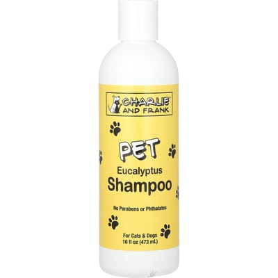Charlie and Frank, Shampoo pour animaux de compagnie pour chats et chiens, Senteur eucalyptus, 16 fl oz (473ml) yellow
