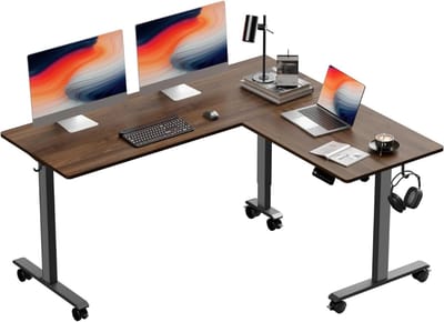 Zit Sta Bureau Elektrisch - Verstelbaar Hoekbureau - Game Bureau - L Vorm - (LxW)