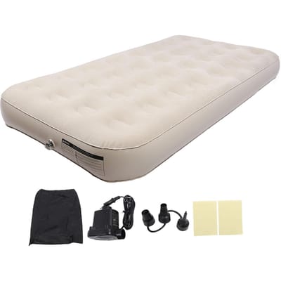 Matelas gonflable avec pompe électrique, capacité de charge de 250 kg, portable, pour invités et extérieur