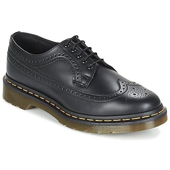 Dr. Martens 3989 Glad Leer Brogue Zwart Gele Stiksels Unisex Sneakers 22210001 38 black