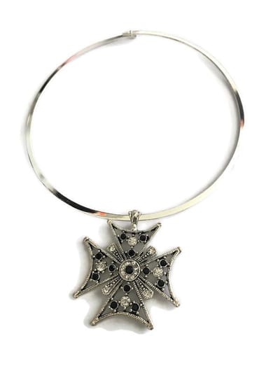 Petra's Sieradenwereld - Ketting spang met ster hanger zilverkleurig (731)