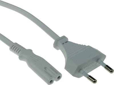 ACT Netsnoer Euro male - C7 female wit 1,5 m AK5240