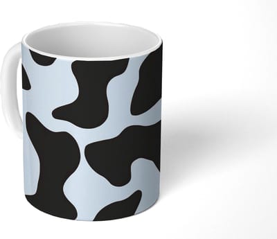 Mok - Koffiemok - Vlekkenpatroon - Koe - Beige - Mokken - 350 ML - Beker - Koffiemokken - Theemok