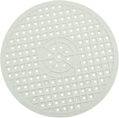 Siliconen Gootsteenmat - Ronde Afdruipmat voor Spoelbak - Hittebestendige Gootsteenbeschermer - Antislip Mat voor Keuken - Wit
