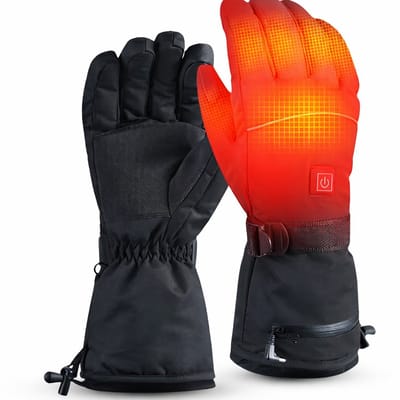 Verwarmde handschoenen - Handschoenen verwarmd - Elektrische verwarming - Winter - Oplaadbaar - Waterdicht - Winddicht - Zwart - Unisex -Geschikt voor DC-interfaces