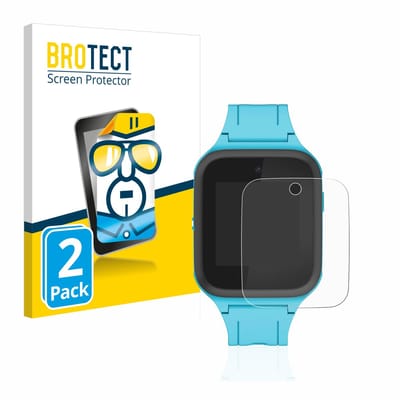 BROTECT - Screenprotector voor TCL Movetime FamilyWatch Kids MT40X - Folie Beschermfolie transparant 2 Stuks