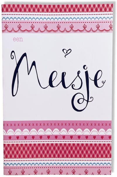 Een Dochter! - Luxe Geboortekaartje Meisje - 12x17cm - Gevouwen wenskaart met envelop