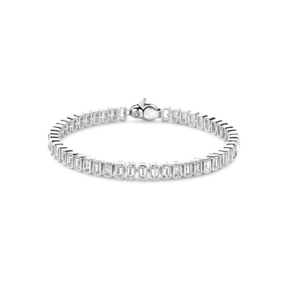 TI SENTO Dames Armband - 925 zilver - Zirconia wit - Maat M - 23040ZI