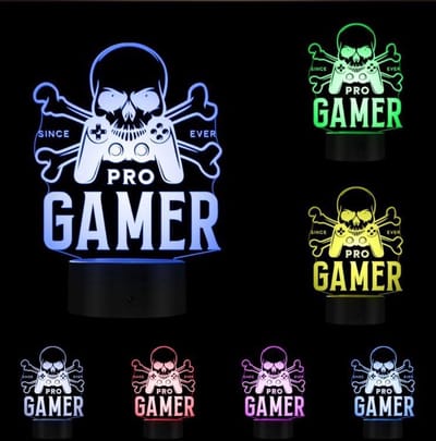 New Age Devi - 3D-Illusie Pro Gamer - RGB - RGBW - Touch - USB - Led-Lamp - Bureaulamp - Sfeer-Verlichting