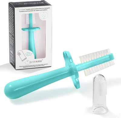 Dubbelzijdig tandenborstel kinderen - Teal - 0,2 kg - Voor optimale mondhygiëne en motorische ontwikkeling