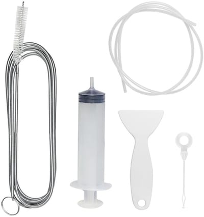 Dailygoods- Afvoerreinigingsset 5-delig - Koelkastafvoer - Reinigingsgereedschap - Ontstopper - Borstel/slang - Roestvrij staal/nylonvezel - Koelkastreiniger