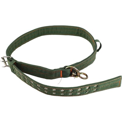 Koehalsband Verstelbare 4-laags Canvas Kalfshalsband met 2 Rijen Metalen Gesp voor Paard Schaap Rundvee Large black