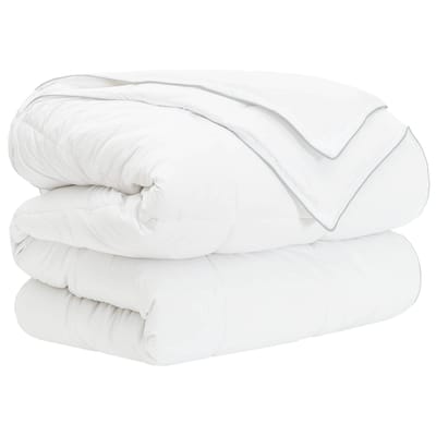 vidaXL - Volledig - Jaar - Deken - Set - 2 - st - 135 - x - 200 - cm - Alle - seizoenen - Wit