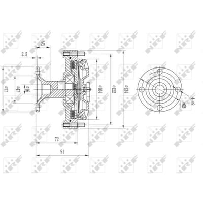 Koppeling, radiatorventilator NRF 49613