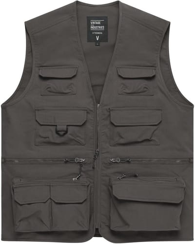 Vintage Industries Legend fishing vest taupe S