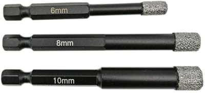 Diamant Boortjes Set 6/8/10mm - Zeskantige Schroefdraad voor Tegel, Keramiek en Marmer