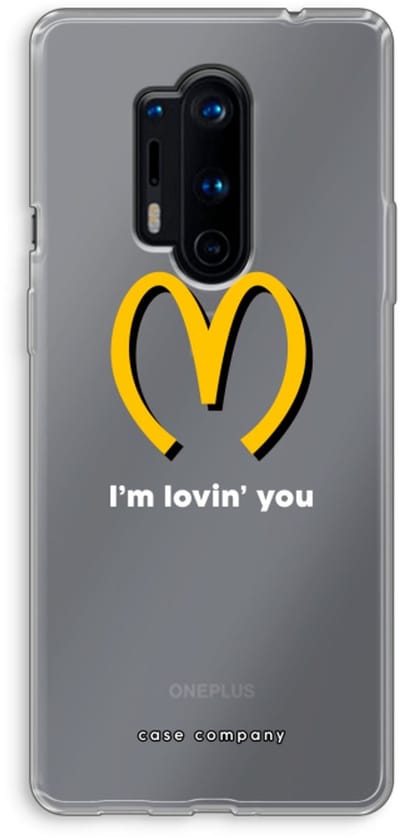 Case Company® - Hoesje geschikt voor OnePlus 8 Pro hoesje - I'm lovin' you - Soft Cover Telefoonhoesje - Bescherming aan alle Kanten en Schermrand