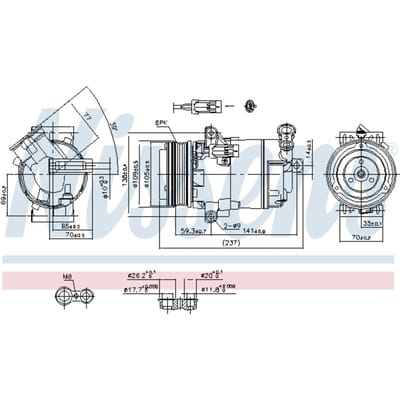 Compressor airconditioning NISSENS 890006