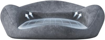Meditatiekussen Traagschuim - Vloerkussen Yoga - Comfortabel Zitten - Ergonomische Rugsteun - 60x60x22 cm - Grijs