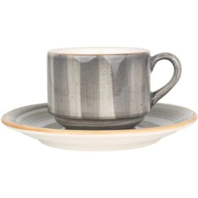 Bonna Aura Space - Thee kopjes & schotel - 210 cc - Porselein - set van 6