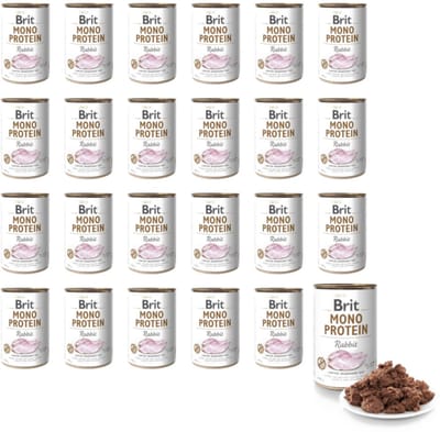 Brit Mono Protein - Hondennatvoer - Konijn - 400g - Gevoelige Spijsvertering