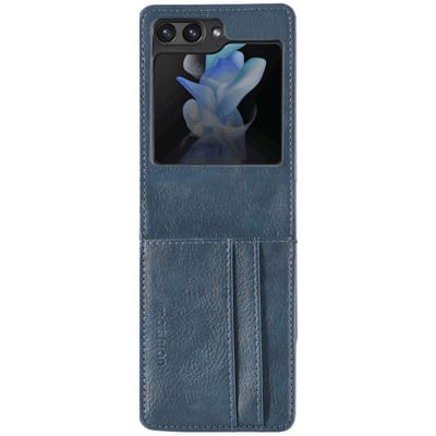 imoshion Hoesje - Geschikt voor Samsung Galaxy Z Flip 5 - Luxe Bookcase flip versie - Donkerblauw
