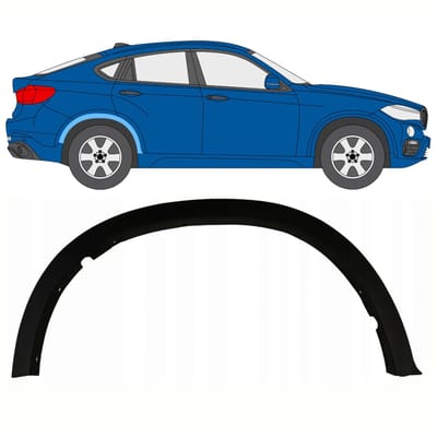 Zijlijst sierlijst achterspatbord voor BMW X6 2014-2019 / Rechts