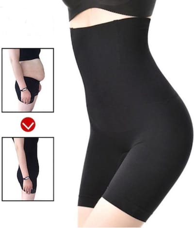 Shapewear voor billen, buik en dijen - corrigerend ondergoed high waist - zwart - maat M/L