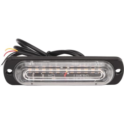 Feu de signalisation latéral 12V 24V 36W Rangée unique 10 feux Clignotant d'urgence Stroboscope pour Camions SUV Véhicules gray