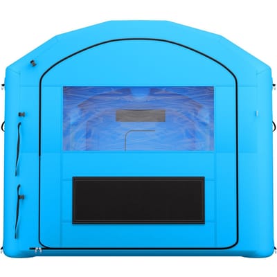 Cabine de Peinture Gonflable, 6 x 3 x 2,5 m, Cabine de Pulvérisation Portable avec Soufflantes 550W+750W et Grand Filtre en Coton, Tente de Peinture Gonflable à Toit Arqué pour ATV,