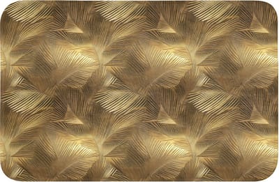 WC mat 60x40 cm - Antislip - Palm - Waaier - Goud - Toiletmat - Vloermat - Douchemat - Toilet tapijt - Toiletmatten