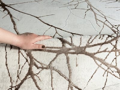 Karpet24 Modern Vloerkleed Creation - Laagpolig Tapijt met Elegant Takkenpatroon in Beige en Crème-Ø 200 cm