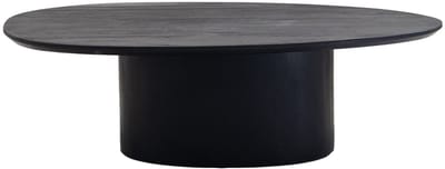 Giga Meubel Salontafel Nara - Zwart Hout - 80x55x38cm