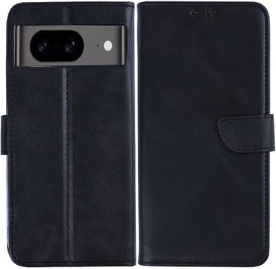 Rixus Bookcase For Google Pixel 8A Black