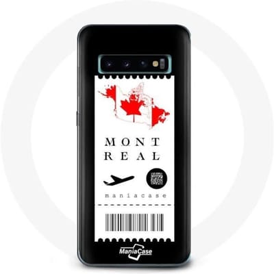Coque pour Samsung Galaxy S10 Billet d'avion Montréal Canada