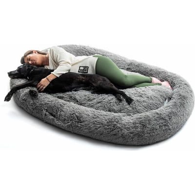Hondenbed voor Mensen - InnovaGoods - XXL - Grijs - Ergonomisch - Afneembare Hoes grijs