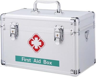 Afsluitbare Medicijnbox - Grote Organiser voor Medicijnen en EHBO-accessoires met Draagriem