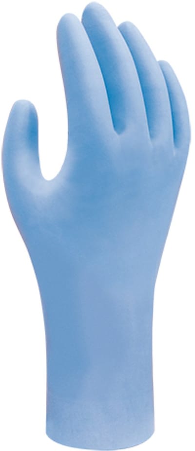 Showa 7502PF Wegwerphandschoen -bio-nitril (EBT) -maat XXL- 180 stuks - poedervrij - 0.06mm