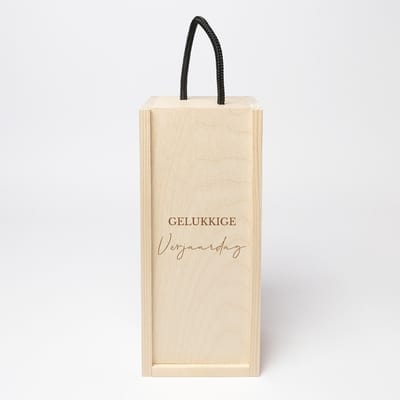 Houten kistje - Houten kistje met deksel - Gin cadeau - Gelukkige verjaardag