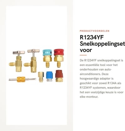 Dailygoods - R1234YF Snelkoppelingset voor Auto-Airconditioners