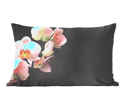 Sierkussens - Kussentjes Woonkamer - 50x30 cm - Orchidee - Bloemen - Roze - Stilleven - Flora