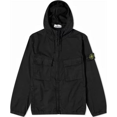 Stone Island Klassiek Logo Capuchon Ritsjack Heren Jassen 801542610-V0029 L black