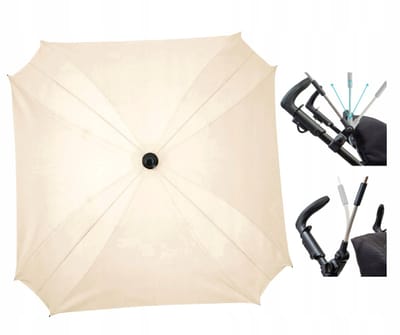 Merkloze kinderwagenparasol - UV50+, waterdicht, universeel