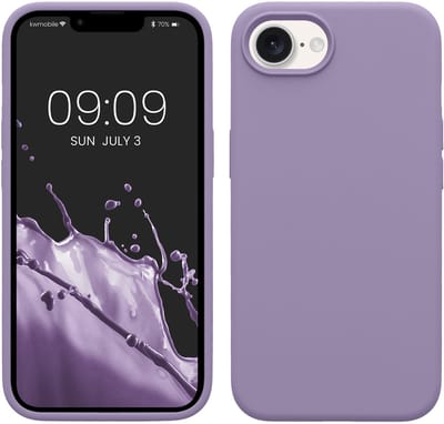 kwmobile telefoonhoesje geschikt voor Apple iPhone 17e / iPhone 16e - Hoesje met siliconen coating - Smartphone case in violet lila